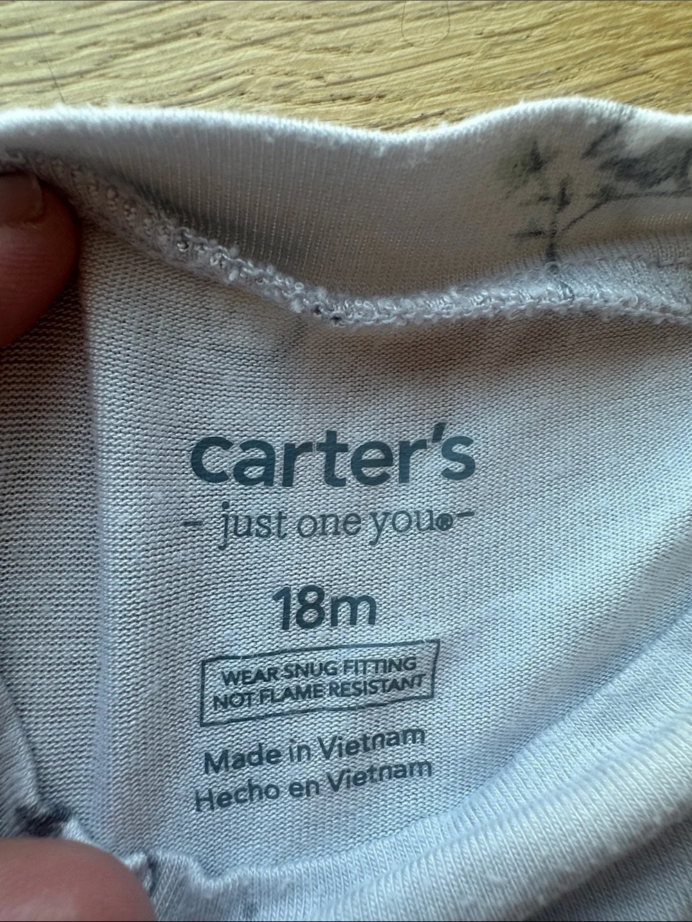 Carter's Light Gray Polar Bear & Tree Pajama Set